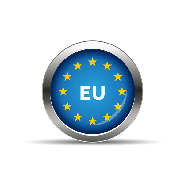 EU-Flaggenknopf — Stockvektor