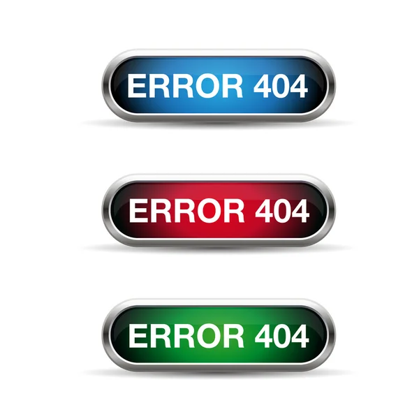Помилка 404 набору веб-кнопок — стоковий вектор