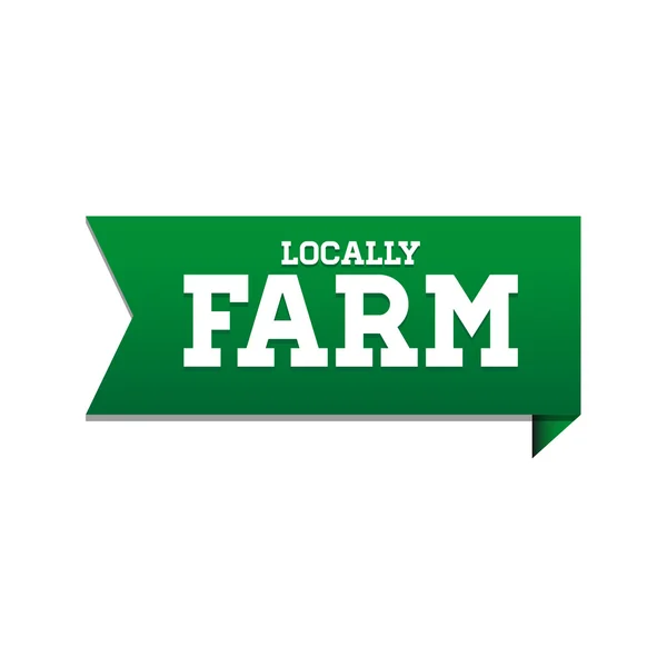 Yerel çiftlik afiş veya etiket — Stok Vektör