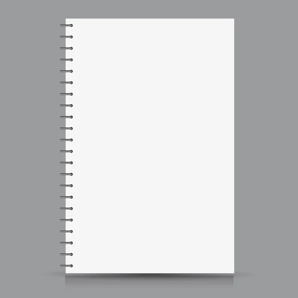 Cuaderno de papel página derecha — Vector de stock