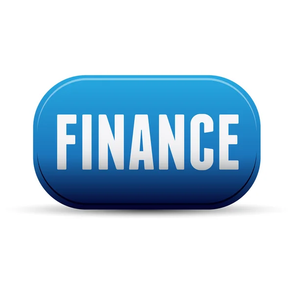 Bouton Finance vecteur bleu — Image vectorielle
