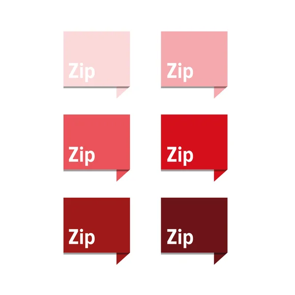 Icono de archivo Zip rojo — Archivo Imágenes Vectoriales