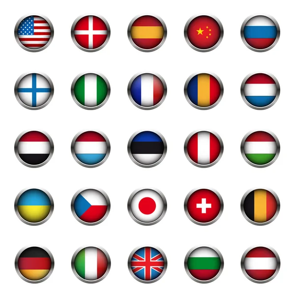 World flags set vector — Stock Vector