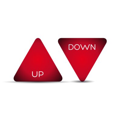 yukarı ve aşağı okları vektör