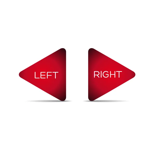 Frecce destra e sinistra vettoriale — Vettoriale Stock
