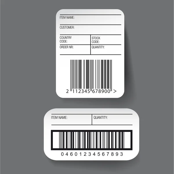 Vettore modello etichetta codice a barre — Vettoriale Stock