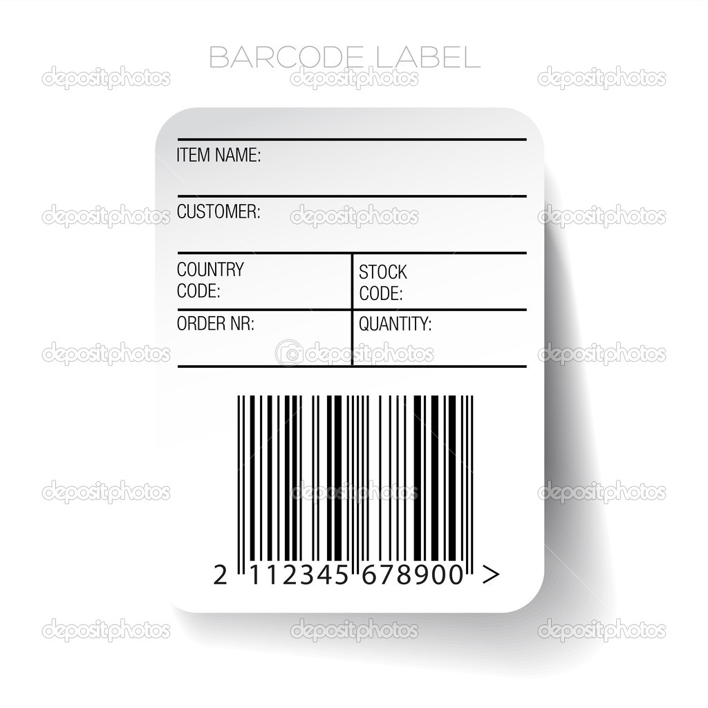 Barcode Label Template Vector Stock Vector Image By C Grounder 42508117