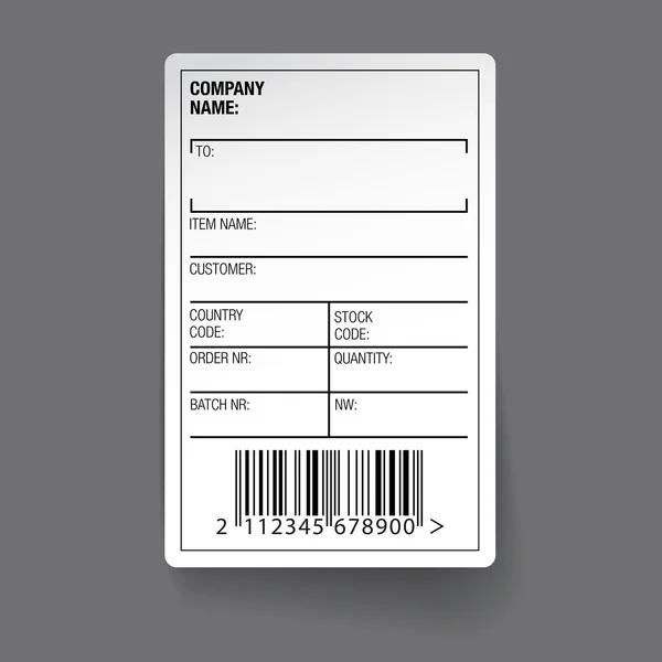 Shipping label barcode template Stock Vector Image by ©Grounder 153043622
