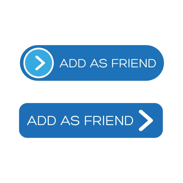 Añadir como amigo - botón de sitio social — Archivo Imágenes Vectoriales