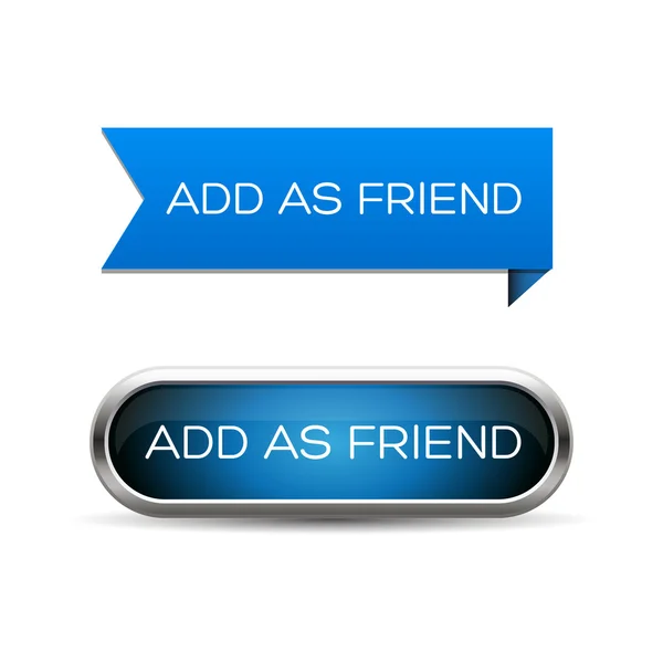 Adicionar como amigo - botão do site social — Vetor de Stock