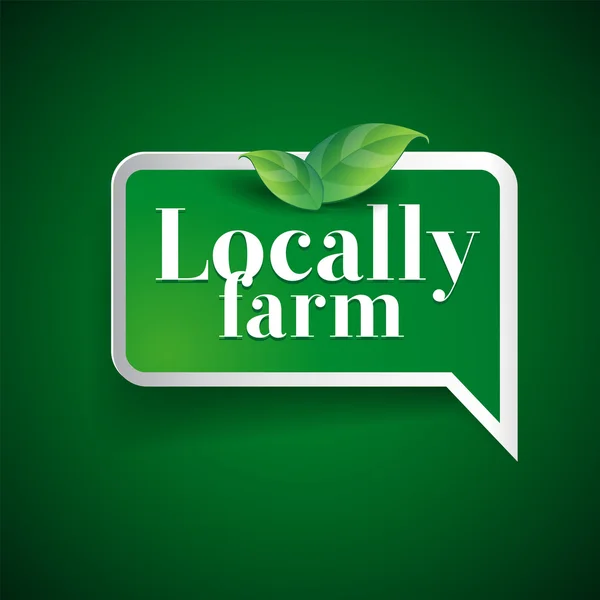 Farma potravin label, odznak nebo pečeť — Stockový vektor