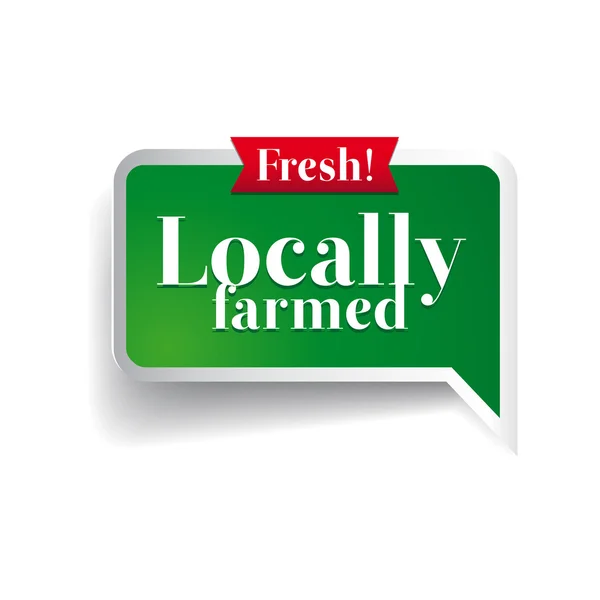 Etiqueta, insignia o sello de alimentos de granja — Vector de stock