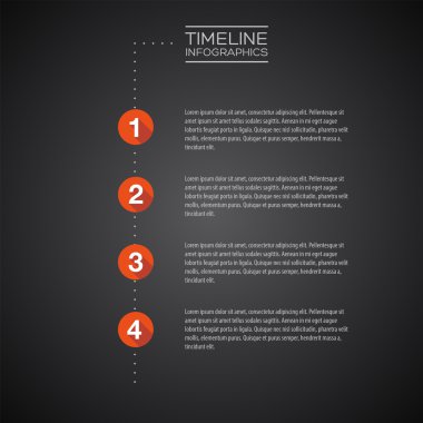 vektör Infographic zaman çizelgesi raporu şablonu