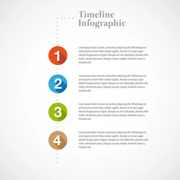 Modelo de relatório da linha do tempo do infográfico vetorial — Vetor de Stock