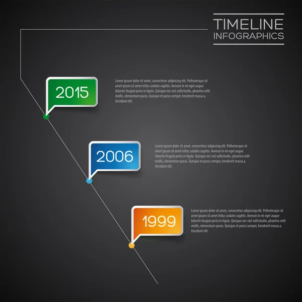 Vector Infographic diagonal timeline report template — Stock Vector