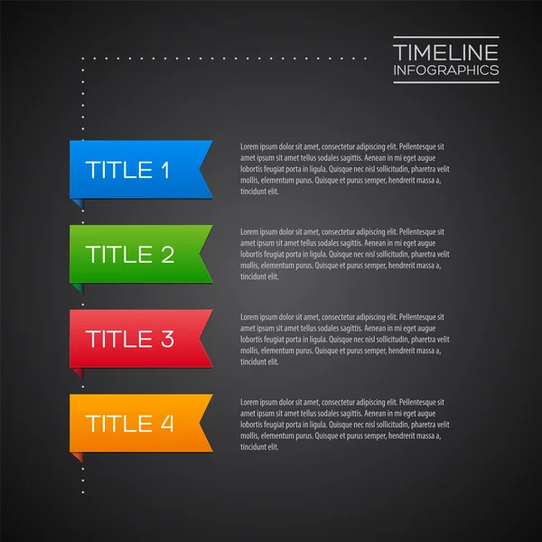 Vector infographic tijdlijn rapportsjabloon — Stockvector