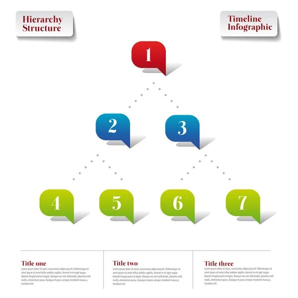 Hiërarchie structuur infographic tijdlijn rapportsjabloon — Stockvector