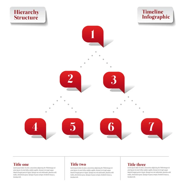 Hiërarchie structuur infographic tijdlijn rapportsjabloon — Stockvector