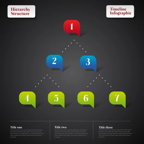 Hiërarchie structuur infographic tijdlijn rapportsjabloon — Stockvector