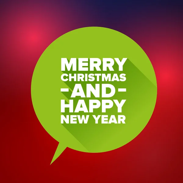 メリー クリスマスと新年あけましておめでとうございます。フラット デザインのベクトル — ストックベクタ