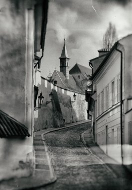 Prag'ın yeni dünya vintage fotoğraf