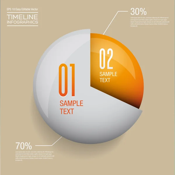 Plantilla de diseño vectorial de infografías modernas — Vector de stock