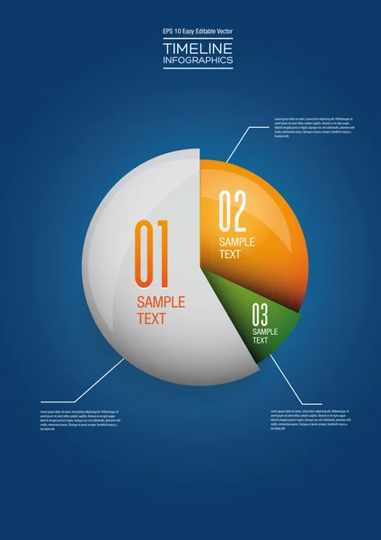 Plantilla de diseño vectorial de infografías modernas — Vector de stock