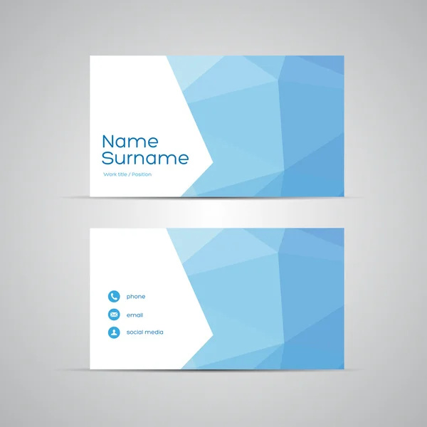 Modern Business-Card Set vector blue — Stock Vector