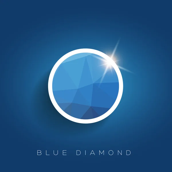 Vector diamante azul — Vector de stock