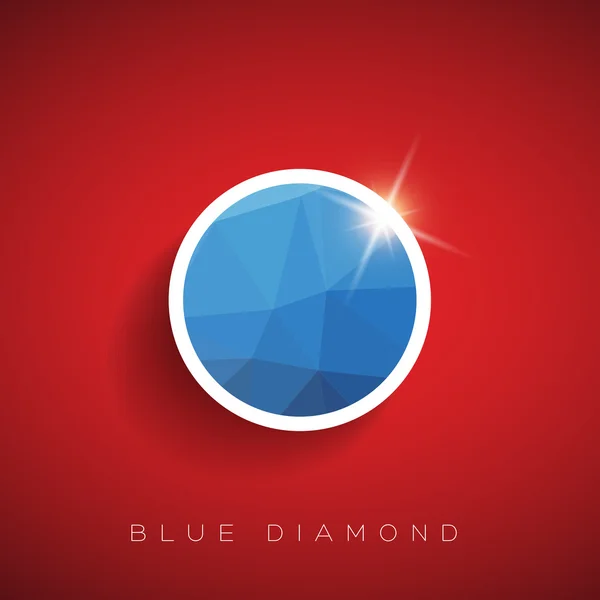 Blauer Diamantvektor — Stockvektor