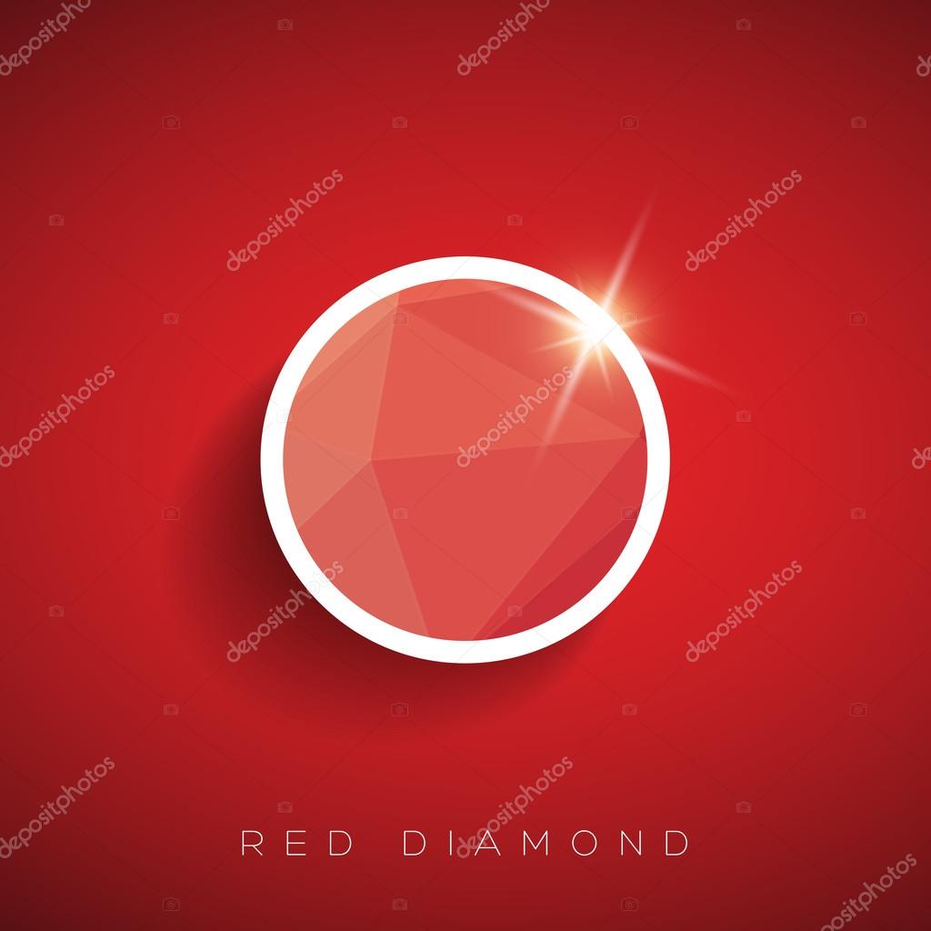 Red diamond vector