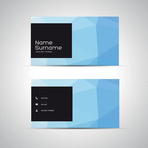 Modern Business-Card Set vector blue — Stock Vector