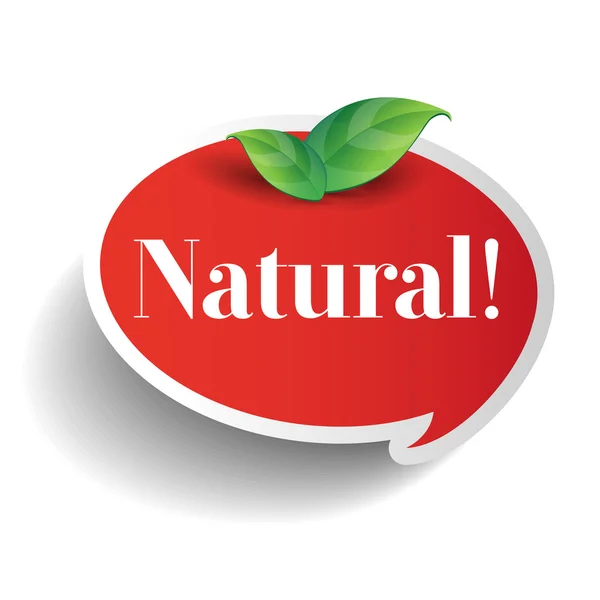 Natural food or product label — Stock Vector