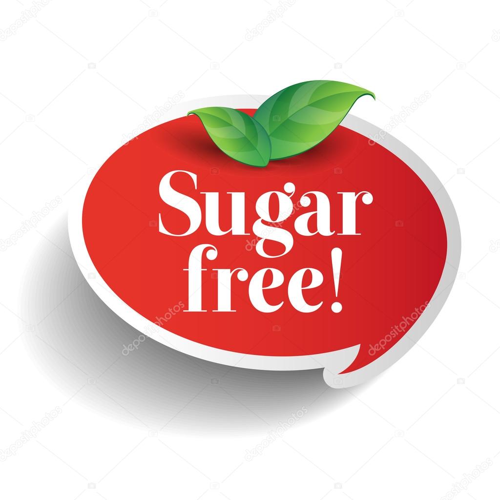 Sugar free label or badge