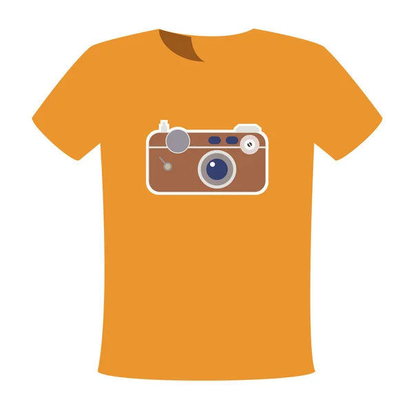 Vintage camera T-shirt — Stockvector