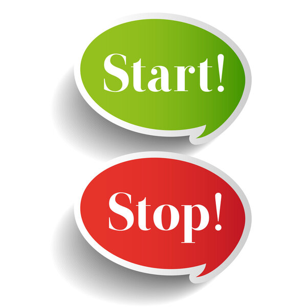 Start Stop symbol label vector