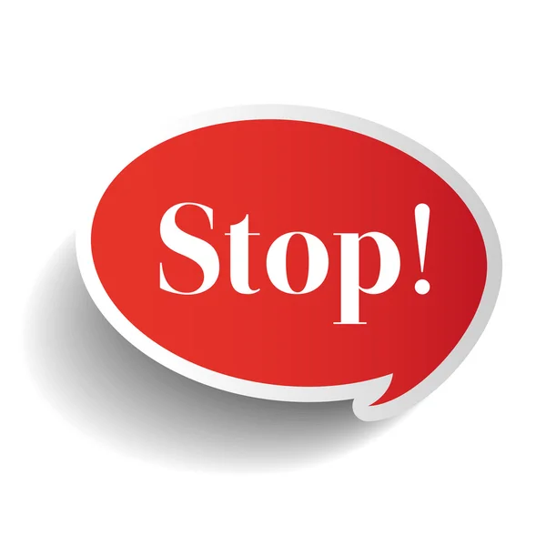 Stop symbool label vector — Stockvector