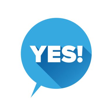 Evet etiket vektör simge