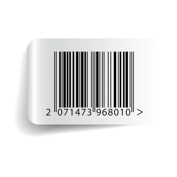 Barcode etikett mall vektor — Stock vektor