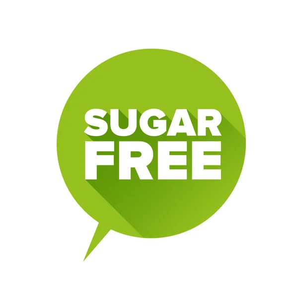 Tag livre de açúcar, etiqueta ou crachá para saudável — Vetor de Stock