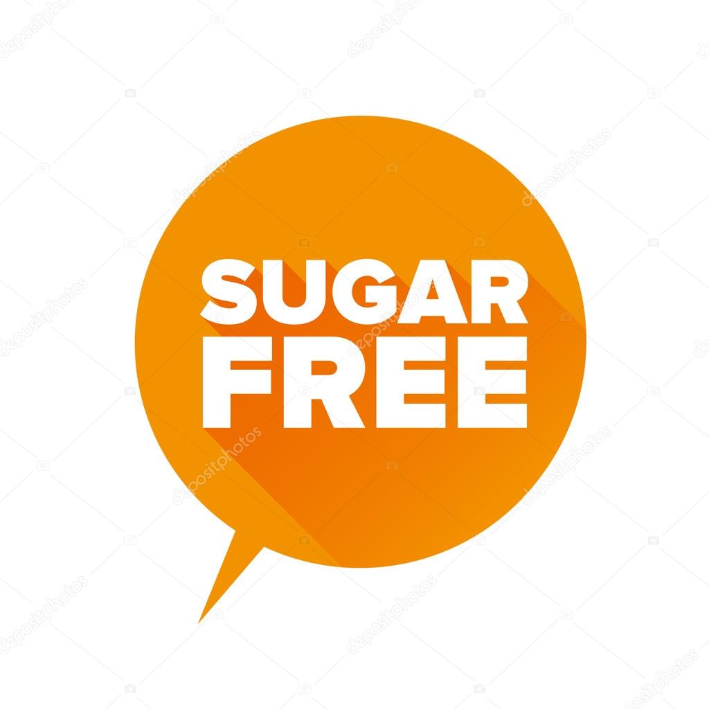 Sugar free Tag, Sticker or Badge For Healthy