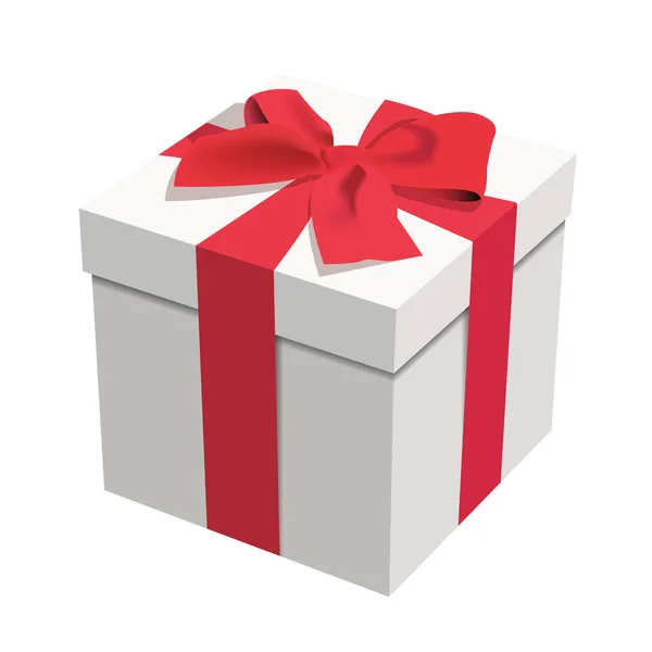 Christmas Gift Box vector isolated — Stock Vector