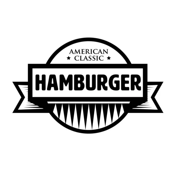 Hamburger - Amerikanische Oldtimer Briefmarke — Stockvektor