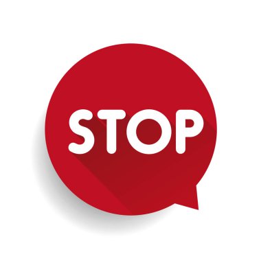 Dur işareti vektör kırmızı