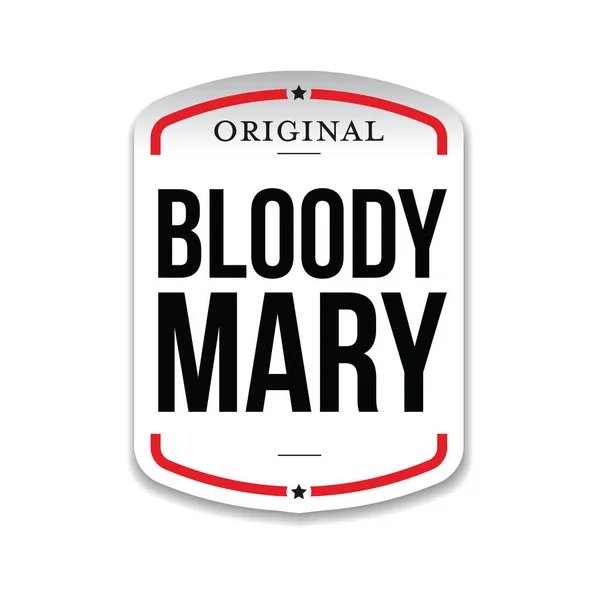 Bloody Mary Vector Etiqueta Signo Coctel — Vector de stock