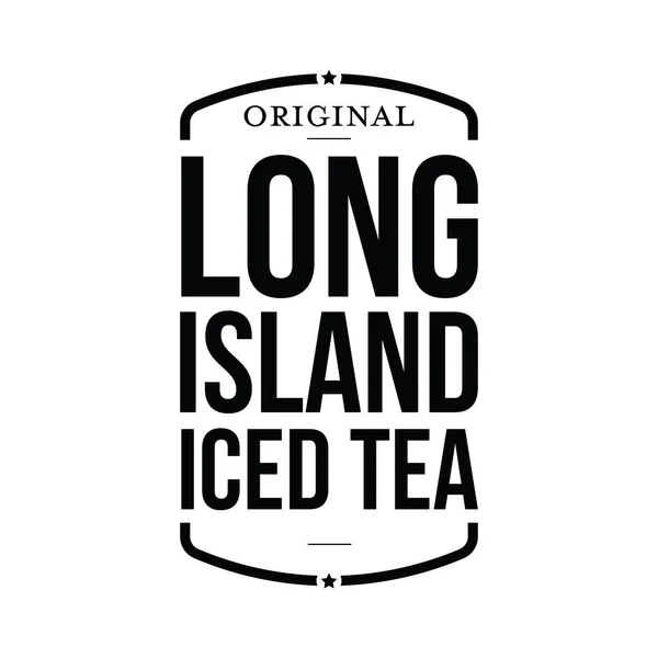 Long Island Ledový Čaj Koktejl Znamení Vintage Vektor — Stockový vektor