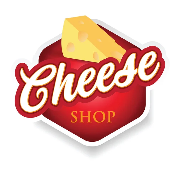 Peynir Etiketi Işaret Vektörü — Stok Vektör