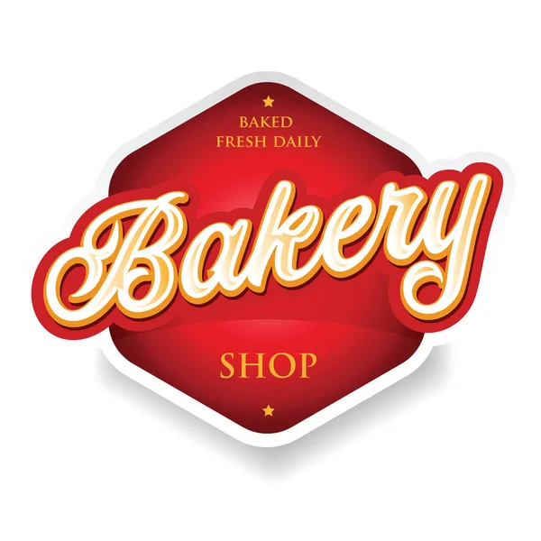 Bakery Negozio Segno Vintage Lettering Vettore — Vettoriale Stock
