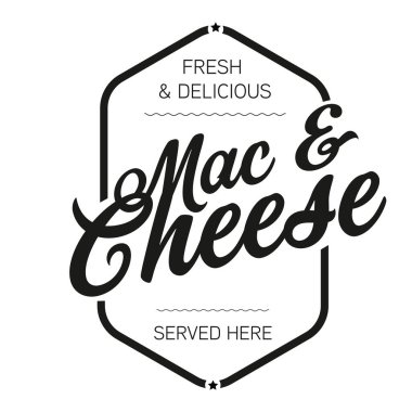 Makarna ve peynir tabelası.