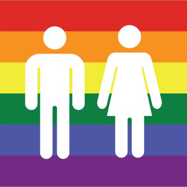 LGBT bayrağı insan gurur vektörü